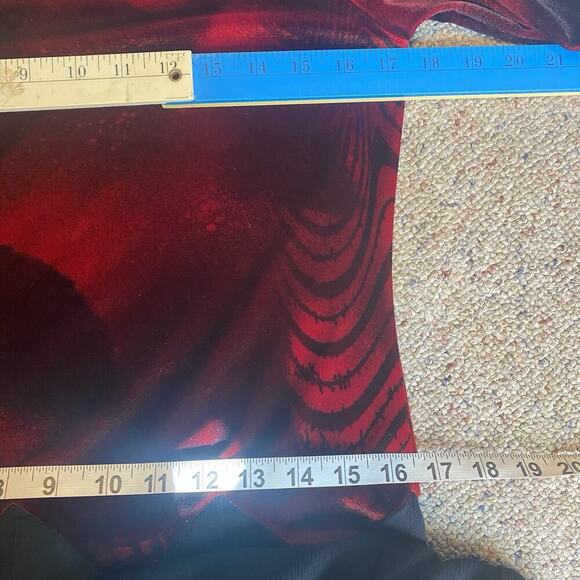 Vintage 90s Pyramid Collection Velvet Maxi Dress Goth Boho Witchy Renaissance S - Picture 2 of 11